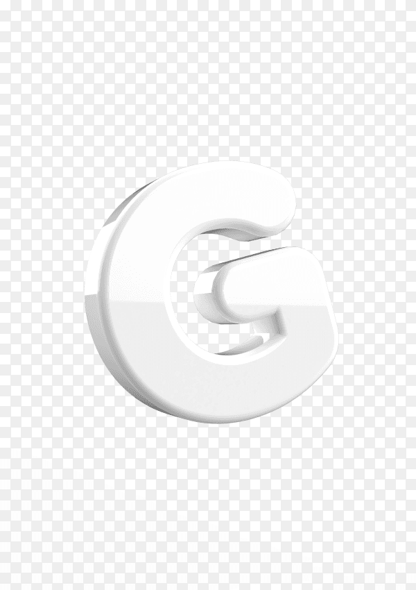Capital letter G on transparent background PNG