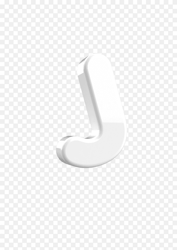 Capital letter J on transparent background PNG