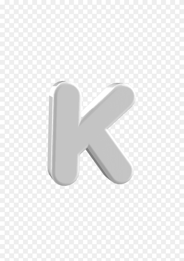 Capital letter K on transparent background PNG