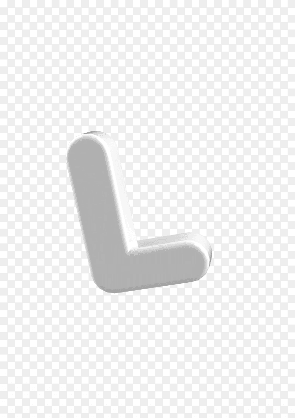 Capital letter L on transparent background PNG