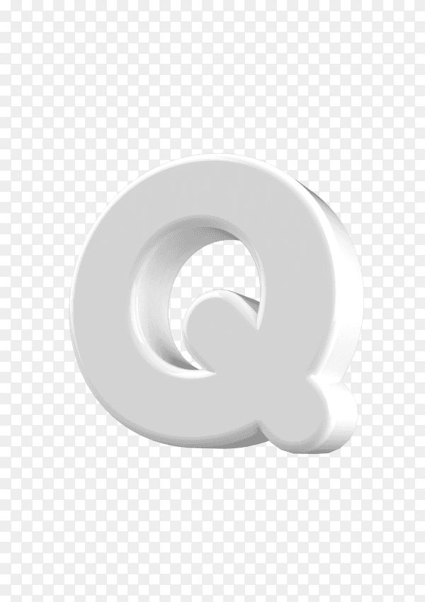 Capital letter Q on transparent background PNG
