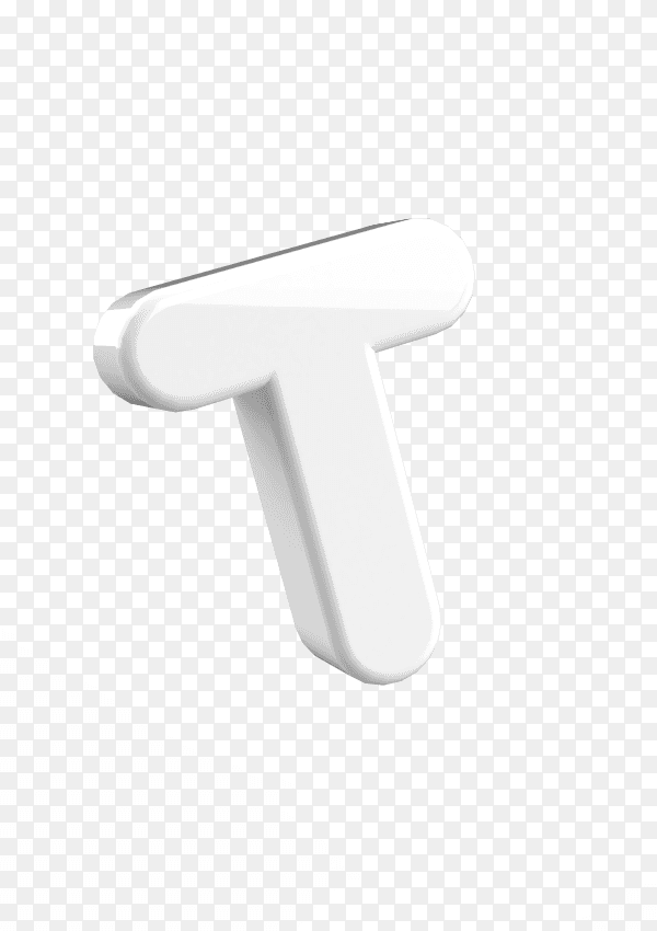 Capital letter T on transparent background PNG