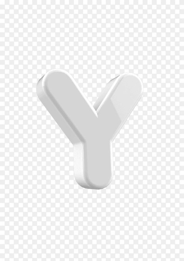 Capital letter Y on transparent background PNG