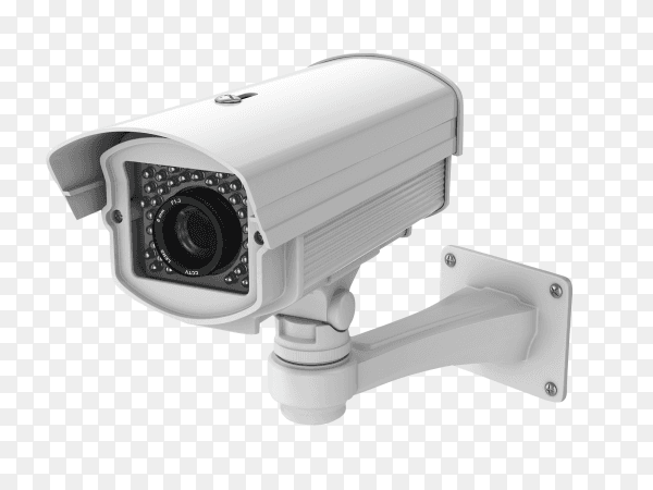 Cctv security camera isolated on transparent background PNG