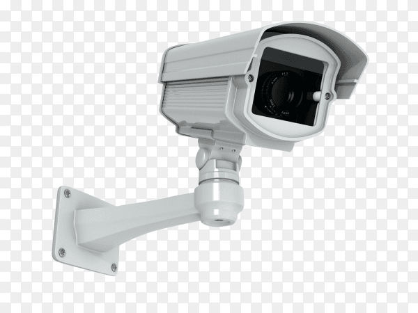 Cctv security camera on transparent background PNG