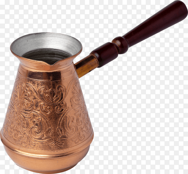 Copper Turk with handle isolated on transparent background PNG