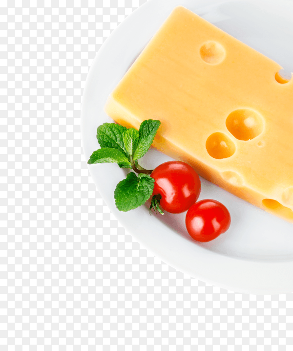 Delicious pieces of cheese on transparent background PNG