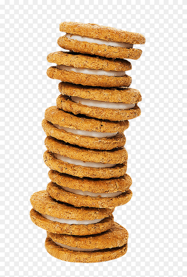 Delicious sweet cookies on transparent background PNG