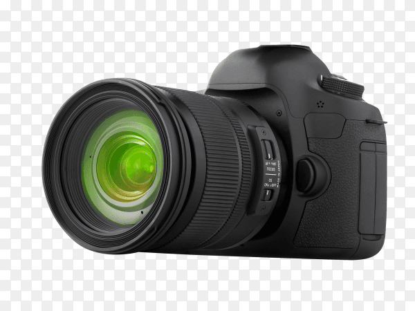 Digital camera on transparent background PNG