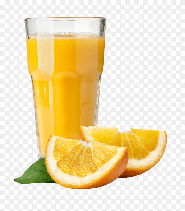 Fresh orange juice on transparent background PNG