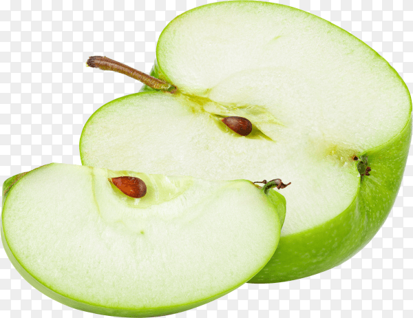 Green apple isolated on transparent background PNG