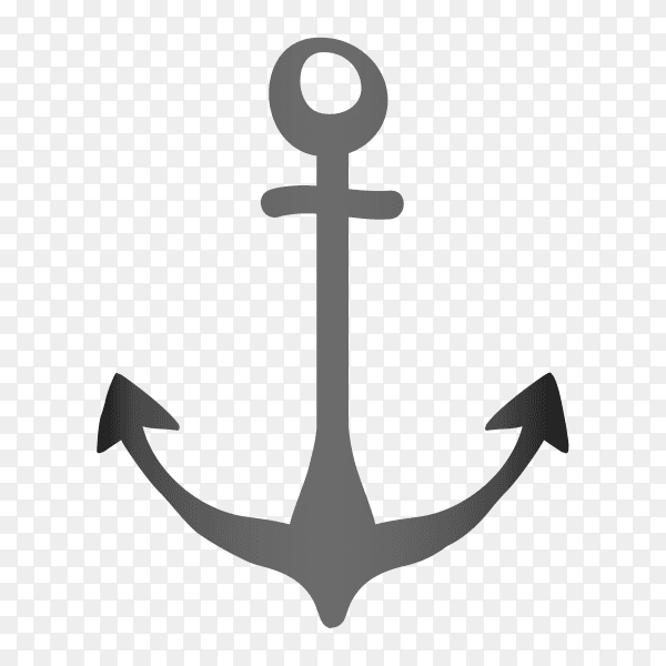 Hand drawn Anchor icon on transparent background PNG