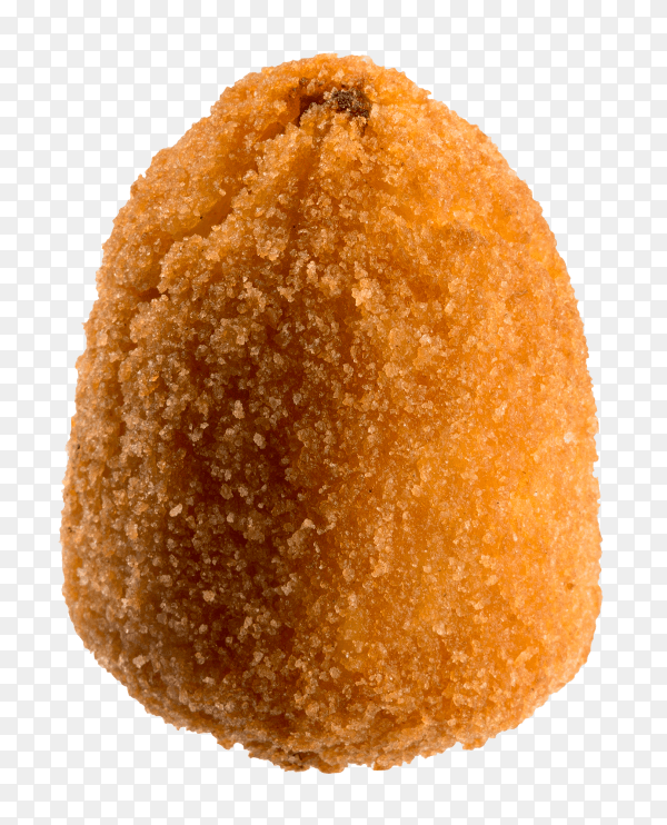 Homemade arancini Italian or Sicilian rice balls stuffed on transparent background PNG