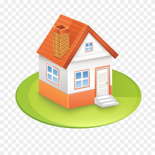House icon illustration on transparent background PNG