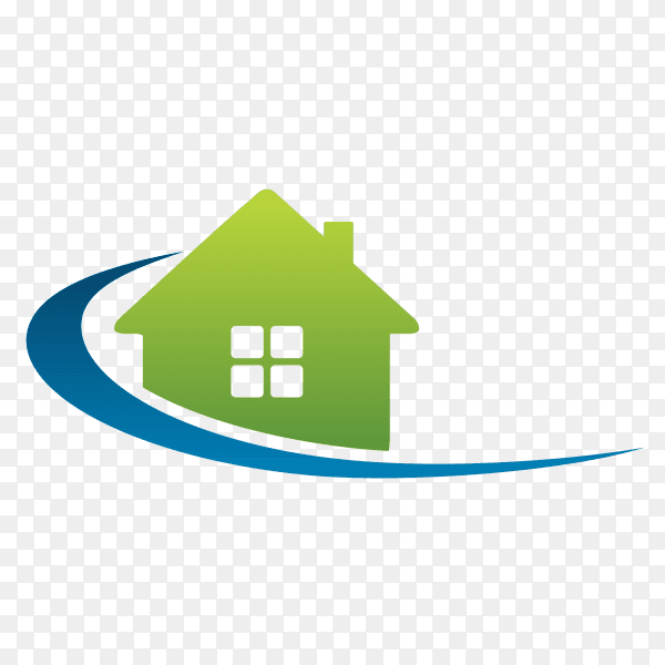 House logo illustration on transparent background PNG