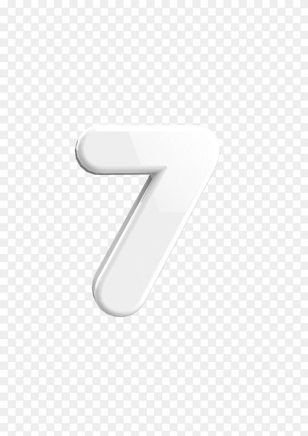 Number seven design on transparent background PNG