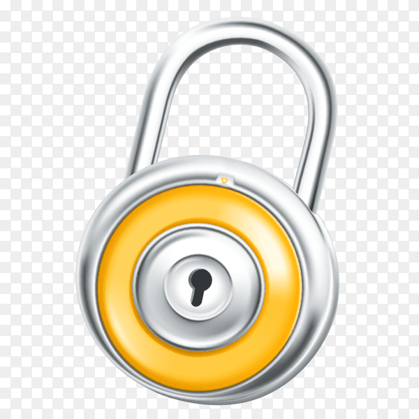 Padlock illustration on transparent bakground PNG