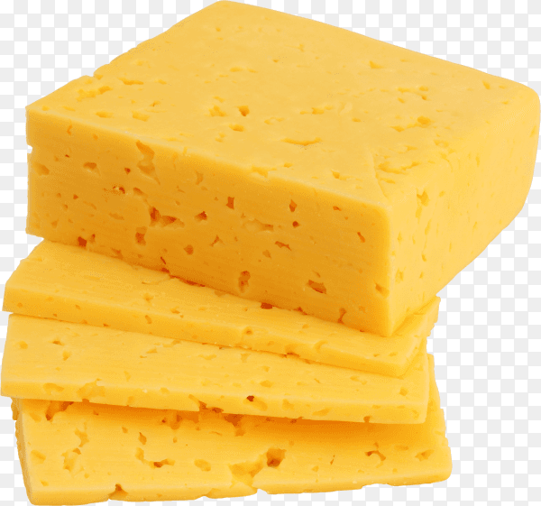 Piece of cheese isolated on transparent background PNG
