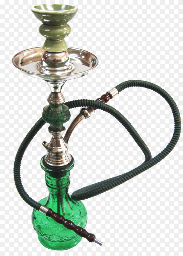 Realistic green Hookah on transparent background PNG