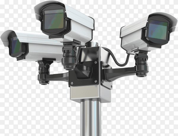 Security cam isolated on transparent background PNG