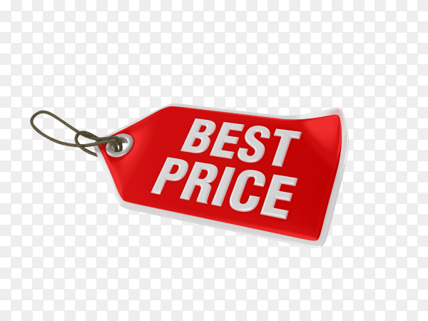 Shopping tag best price on transparent background PNG