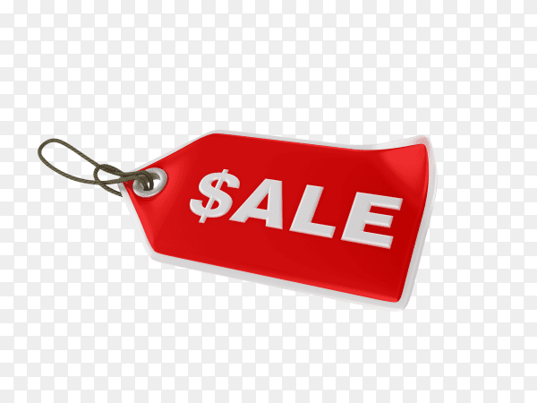 Shopping tag sale symbol on transparent background PNG