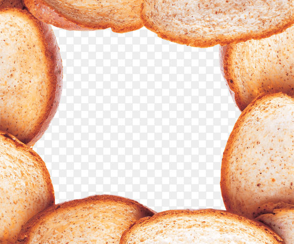 Slice fresh bread isolated on transparent background PNG