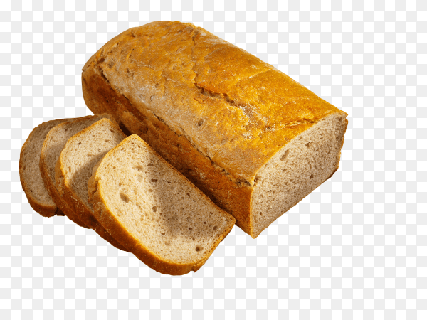 Sliced fresh bread on transparent background PNG