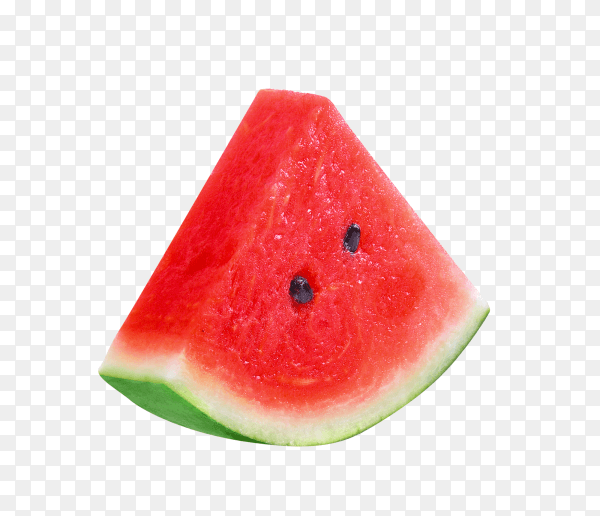 Sliced fresh watermelon isolated on transparent background PNG