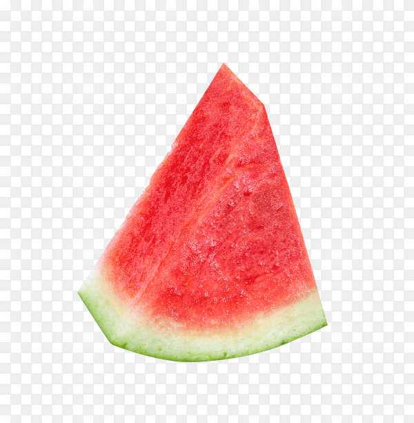 Sliced watermelon isolated on transparent background PNG