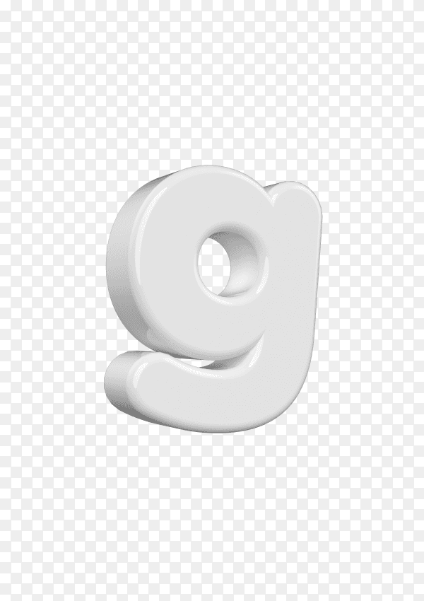 Small letter g on transparent background PNG