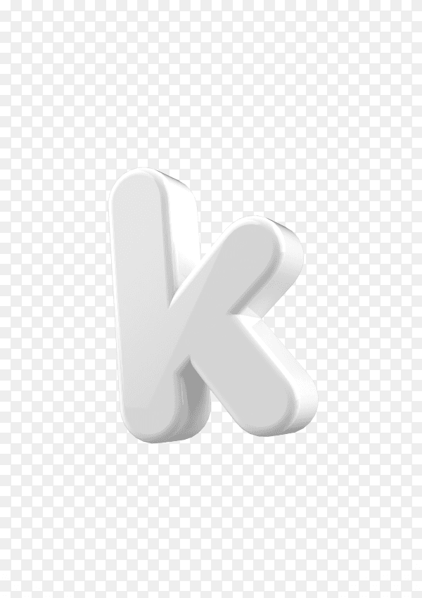 Small letter k on transparent background PNG