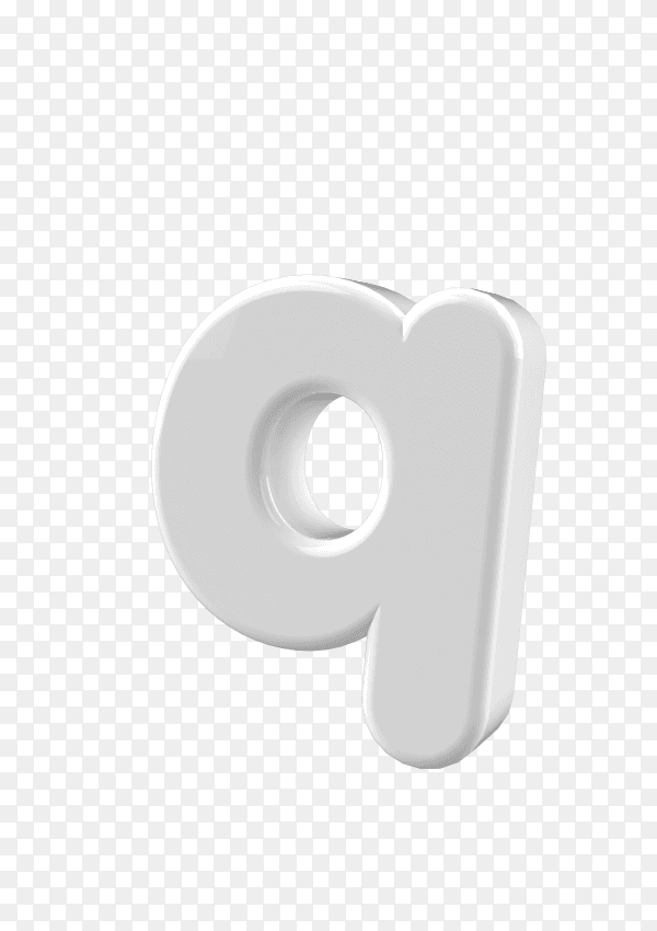 Small letter q on transparent background PNG