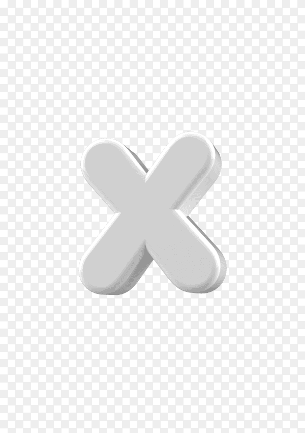 Small letter x on transparent background PNG
