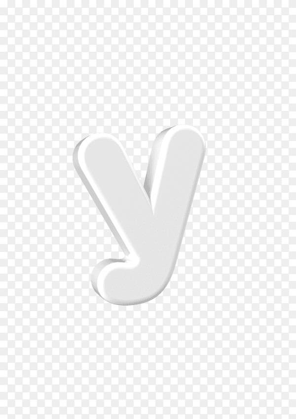 Small letter y on transparent background PNG