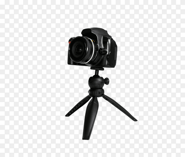Small tripod for photographers and video on transparent background PNG