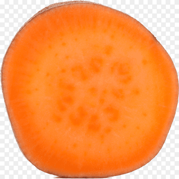 Sweet potato slice isolated on transparent background PNG
