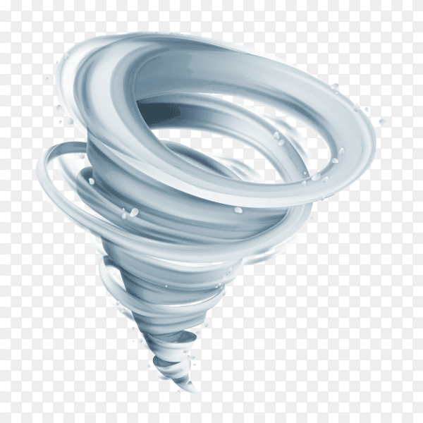 Tornado swirl isolated on transparent background PNG