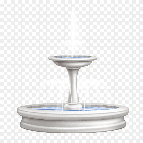 Water fountain illustration on transparent background PNG