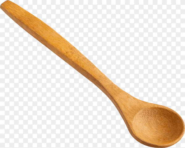 Wooden spoon isolated on transparent background PNG