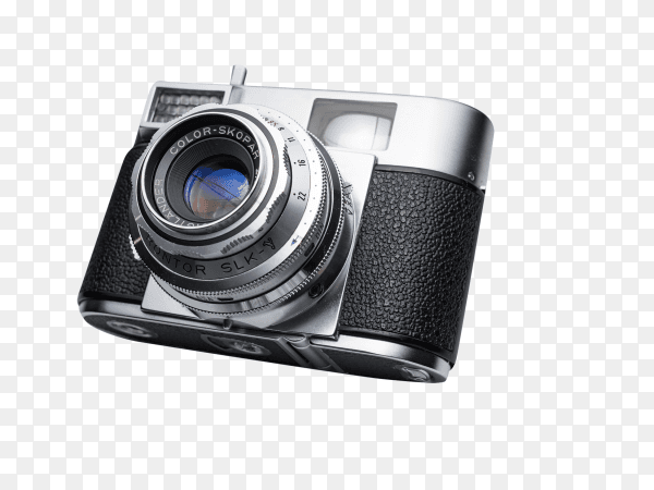 3d render slr camera on transparent background PNG