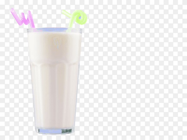 A glass of milkshake on transparent background PNG