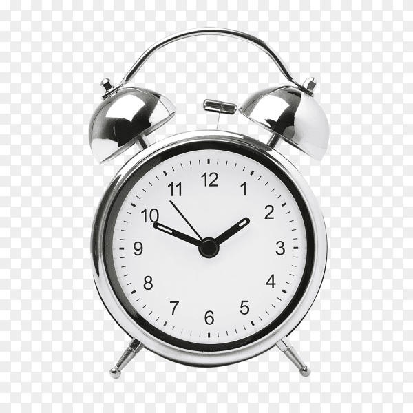 Alarm clock isolated on transparent background PNG