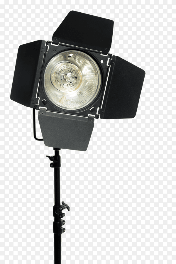 Black Spotlight isolated on transparent background PNG