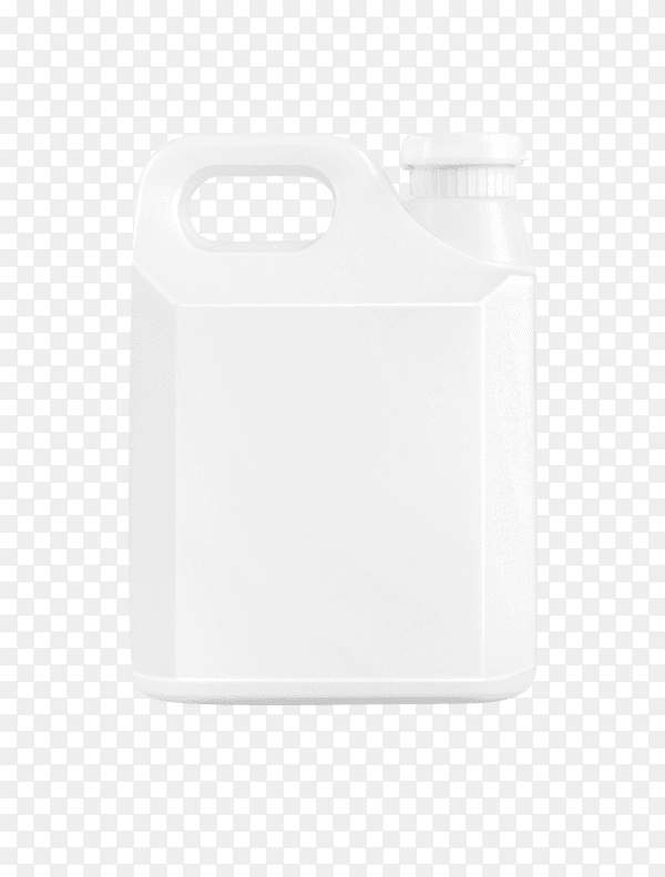 Blank packaging white plastic gallon isolated on transparent background PNG