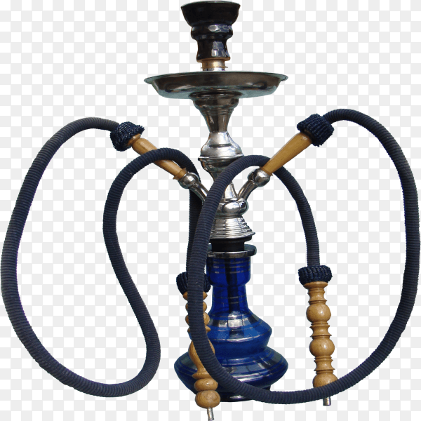 Blue hookah on transparent background PNG