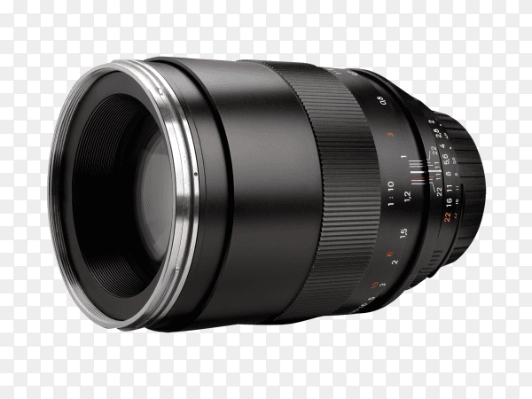 Camera lens isolated on transparent background PNG