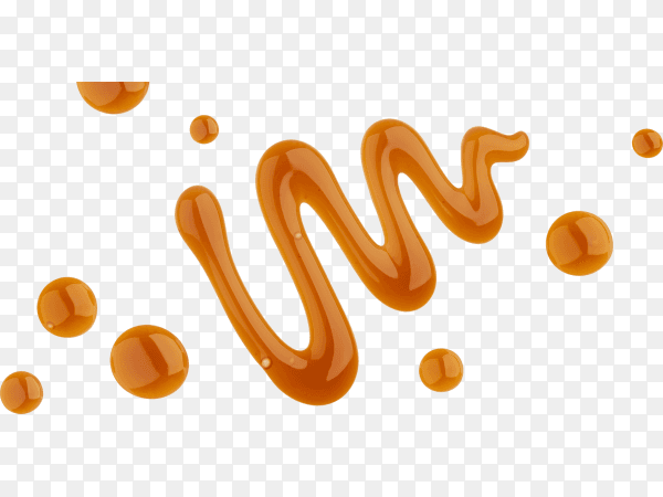 Caramel sauce isolated on transparent background PNG