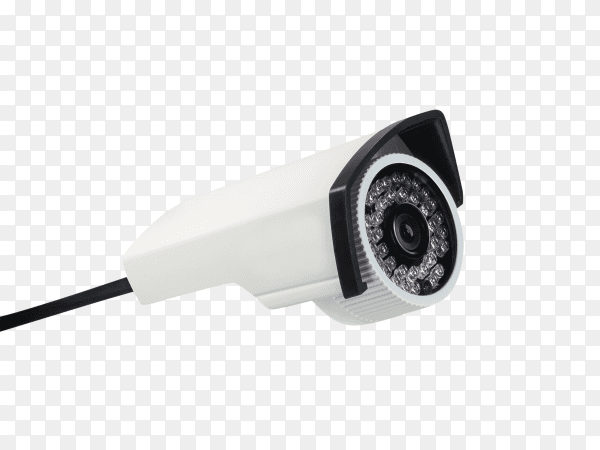Cctv security camera isolated on transparent background PNG