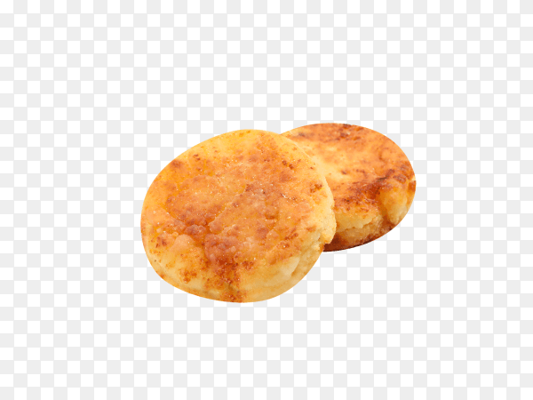 Cheese pancakes isolated on transparent background PNG